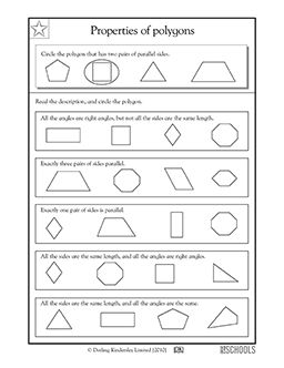 This math worksheet gives your child practice spotting and learning the attributes of different polygons, including parallel sides and right angles. Congruent Shapes, Quadrilaterals Worksheet, 4th Grade Math Worksheets, 3rd Grade Math Worksheets, Math Groups, Montessori Math, Math Help, Math Tutor, Math Projects