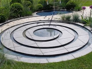 Square Fountain, Circular Garden, Kolam Air, Taman Air, Garden Water Features, Outdoor Water Features, Garden Water Feature, Pool Water Features, Water Features In The Garden