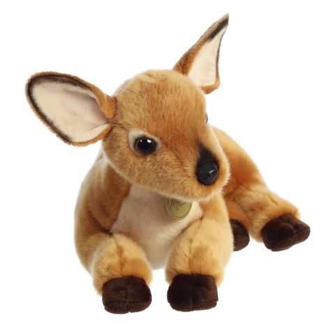 The Deer from Aurora's Miyoni collection perfectly encapsulates the delicate beauty and grace of a young fawn. This plush features the fawn's signature spotted coat, soft brown eyes, and large, expressive ears, crafted with meticulous attention to detail that brings this gentle creature to life. Its soft, tan fur and contrasting white spots are made from eco-friendly materials, ensuring that it is not only a visually appealing addition to any collection but also environmentally responsible. Idea Deer Plush, Fawn Plush, Realistic Stuffed Animals, Brown Deer, Forest Habitat, Dachshund Puppy, Baby Deer, Stuff And Thangs, Cute Stuffed Animals