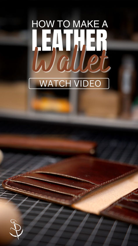 In this project video, you’ll see the step-by-step process for creating a custom wallet, from tracing the pattern to putting the finishing touches on the edges. As a plus, we’ll demonstrate how to use over two dozen leather crafting materials, tools and accessories. You can do it! Watch the video today to learn how to make your own leather wallet. How To Make A Wallet, Diy Wallet Mens, Diy Leather Wallet Pattern, Leather Card Wallet Pattern, Wallet Pattern Free, Wallet Diy, Diy Leather Wallet, Custom Leather Wallet, How To Make Leather