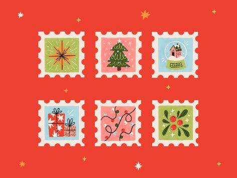 Stamps Png, Christmas Wall Prints, Posters Inspiration, Christmas Card Images, Christmas Tree Images, Christmas Graphic Design, Christmas Campaign, Christmas Illustrations, Holiday Stamping