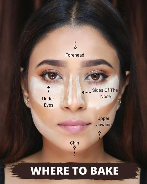 Makeup Tutorial Contouring, Easter Eyeshadow, How To Do Contouring, Highlighting Makeup, Quick Makeup Routine, Mattifying Powder, Baking Makeup, Makeup Tips For Older Women, Makeup Tutorial Foundation