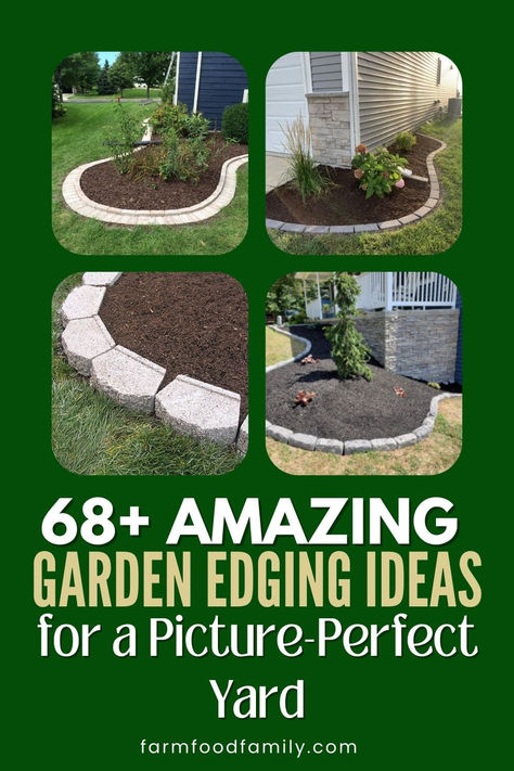 Achieve a polished look with these 68 elegant garden edging ideas. From classic to modern, find the perfect edge for your garden style. Landscaping Around A Tree Ideas, Stone Lawn Edging Ideas, Tree Edging Ideas Front Yards, Front Yard Edging Ideas, Tree Edging Ideas, Flowerbed Edging Ideas, Garden Edging Ideas Australia, Brick Border Edging, Cheap Garden Edging