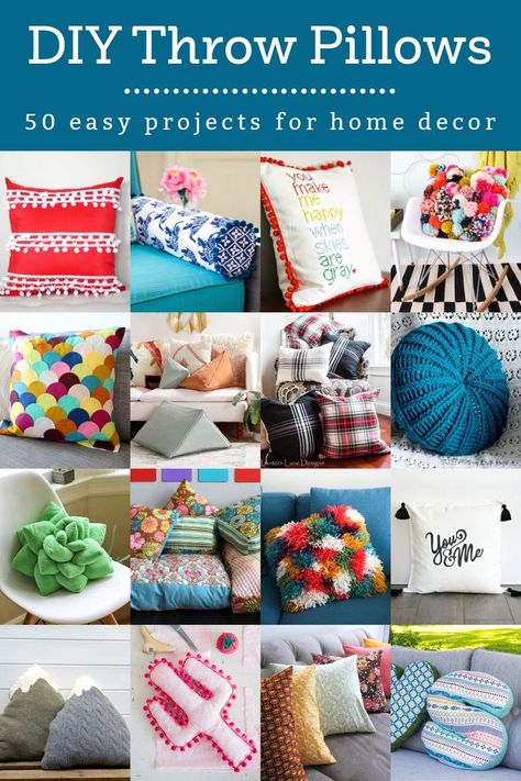 Scandinavian Design Interior, Throw Pillow Covers Diy, Easy Diy Candy, Homemade Pillows, Candy Pillows, Diy Throw Pillows, Dyed Pillows, Interior Design Scandinavian, Pillows Decorative Diy