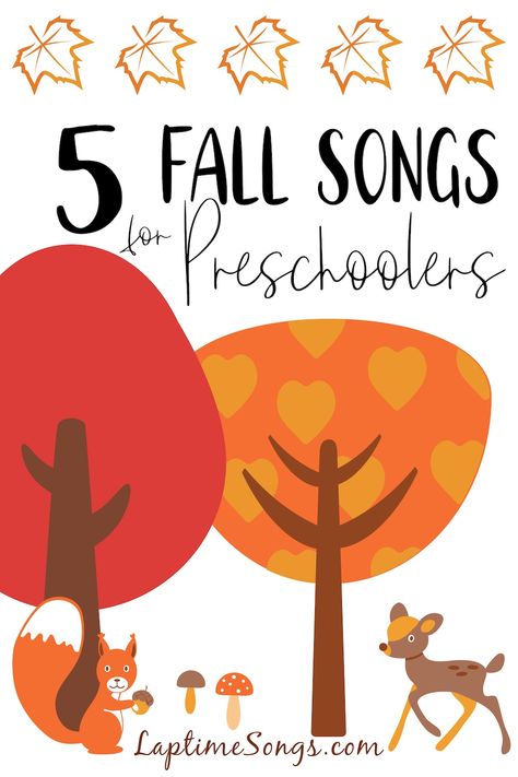 October Songs Preschool, Fall Leaf Songs Preschool, Fall Theme Songs Preschool, Fall Song For Preschool, Preschool Fall Songs And Fingerplays, November Curriculum For Infants, Fall Songs For Kindergarten, Fall Finger Plays For Preschool, Fall Weather Theme Preschool