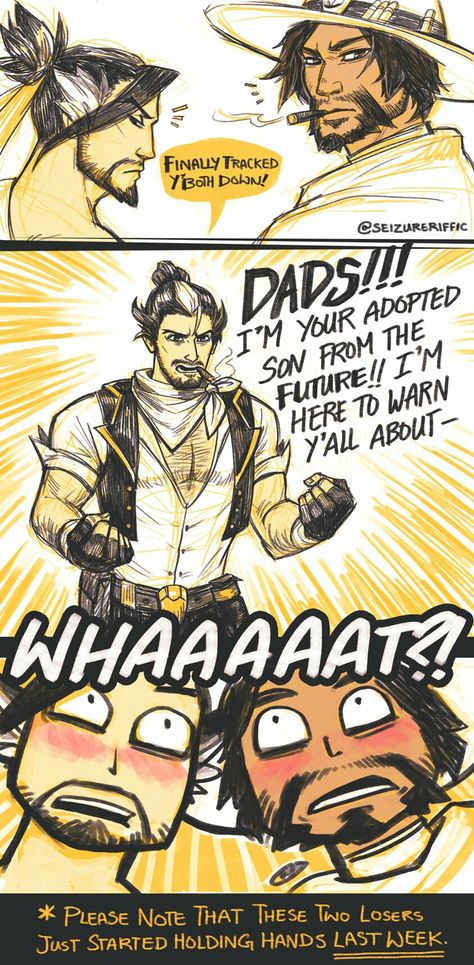 Mccree X Hanzo, Mccree Overwatch, Hanzo Shimada, Overwatch Hanzo, Overwatch Funny, Overwatch Memes, Overwatch Comic, Overwatch Fan Art, Overwatch 2