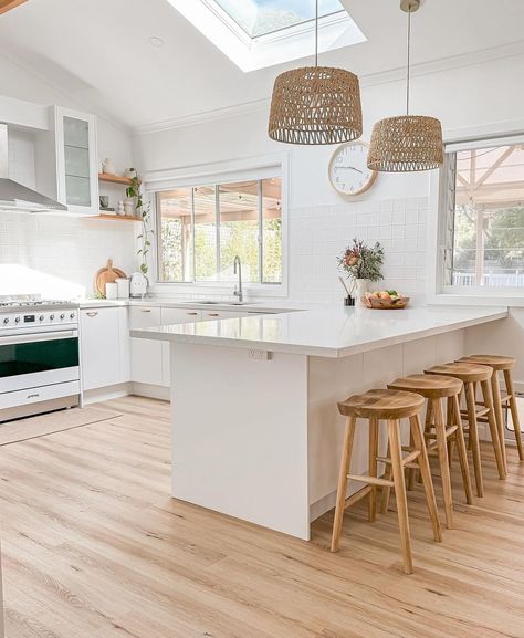 I am such a fan of @thehomelyhub kitchen transformation. Swipe for the before !!! They have created a modern coastal bathroom with so much natural light. For the splash back they have used Newport matte white small squares ❤️ Beach House Kitchens, Kitchen Transformation, Coastal Bathrooms, Sustainable Manufacturing, Coastal Kitchen, Square Tile, Modern Coastal, White Tiles, Furniture Collections