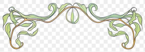 Vines Border Design, Art Nouveau Vines, Art Nouveau Frames And Borders, Art Nouveau Elements, Art Nouveau Borders, Art Nouveau Border, Element Art, Ladybug Art, Art Nouveau Illustration