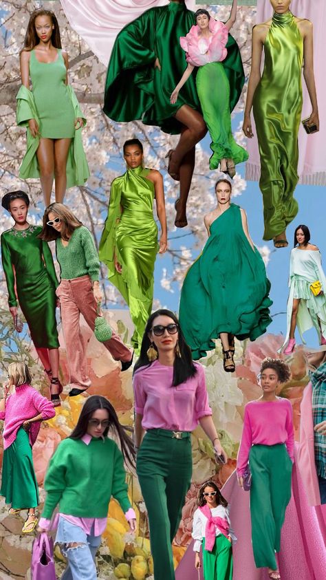 pink and green outfit ideas Pink And Green Outfits For Women, Green Runway Fashion, Green And Pink Outfit, Pink And Green Outfit, Wicked Aesthetic, Green Outfit Ideas, Green Outfits For Women, Green Outfit, Alternative Outfits