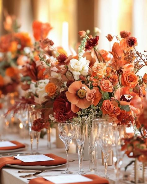 autumn 🤝 blooms we cannot get ENOUGH of this colour palette for the autumnal season - the orange isn’t garish and it’s still too early for pumpkins ✨ #wedding #brideinspiration #2025bride #bridetobe #inspo #centrepieces #weddingday #weddingdress #weddinginspiration #weddinginspo #weddingvenue #weddingflowers #flowers #bridalbouquet #bride #florist #weddingday #weddingdress #flowerbouquet #luxurywedding #weddingdecor #love #flowers #luxuryweddingdecor #destinationwedding #flowerarrangement ... Plum Orange Wedding, Paprika Wedding, Pumpkins Wedding, South Africa Wedding, Red Wedding Flowers, Luxury Wedding Decor, Peony Wedding, Fall Wedding Flowers, Bride Inspiration