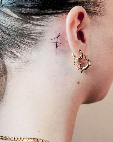 Behind Ear Tattoo Meaningful, Ear Tattoo Inspiration, Womens Behind The Ear Tattoo, Ear Tattoos Behind The, Small Behind Ear Tattoos For Women With Meaning, Key Tattoo Behind Ear, Libra Tattoo Behind The Ear, Woman Behind Ear Tattoo, Dainty Behind Ear Tattoos For Women