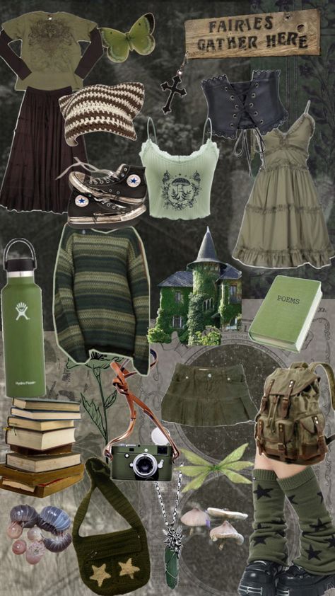 #fairygrunge Goblincore Outfits, Fairy Grunge Outfit, Grunge Fits, Earthy Outfits, Fairy Fashion, Hippie Outfits, Goth Outfits, Really Cute Outfits, Edgy Outfits