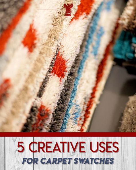 With just a little elbow grease, some ingenuity and creativity, the endless way you can repurpose your piles of carpet swatches are almost infinite. #crafts #tips #carpet #idea Carpet Swatches, Leftover Carpet, Charcoal Grey Carpet, Grey Carpet Bedroom, Work Hacks, Garage Projects, Carpet Remnants, House Work, Upcycle Repurpose