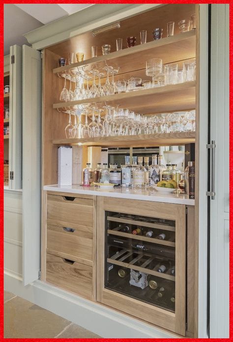 [CommissionsEarned] 21 Perfect Hidden Bar Cabinets For Home Insights To Find Out #hiddenbarcabinetsforhome Built In Drinks Cabinet Ideas, Bar Inside Closet, Closet Turned Into Bar, Hidden Bar Ideas For Home, Bar Cabinets For Home, Hidden Bar Cabinet, Beach House Decor Living Room, Cellar Ideas, Bar Indoor