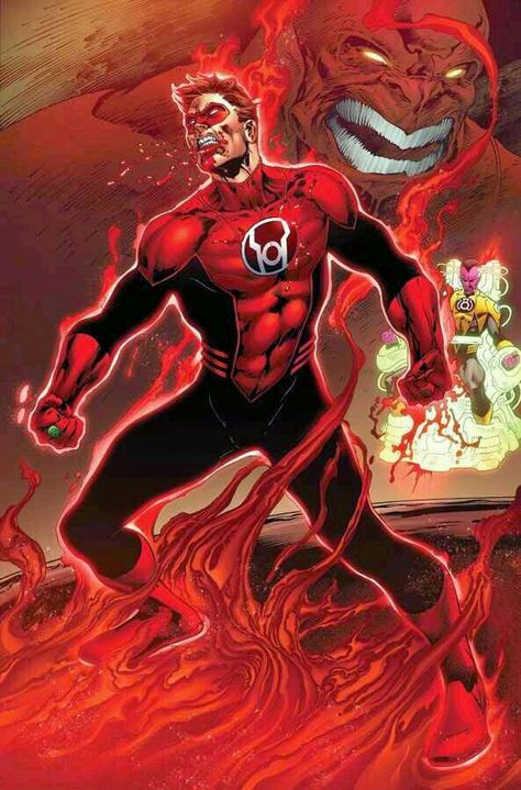 Red Lantern Red Lantern Corps, Green Lantern Hal Jordan, Lantern Art, Hal Jordan, Lantern Corps, Green Lantern Corps, Univers Dc, Dc Villains, Arte Dc Comics