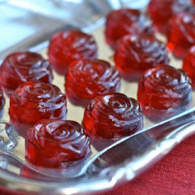 Rose Jello Shots, N Is For Night, Holiday Jello Shots, Rose Ceremony, Jell O Shots, Rose Molds, Pudding Shots, Jello Shot Recipes, Beauty And The Beast Party