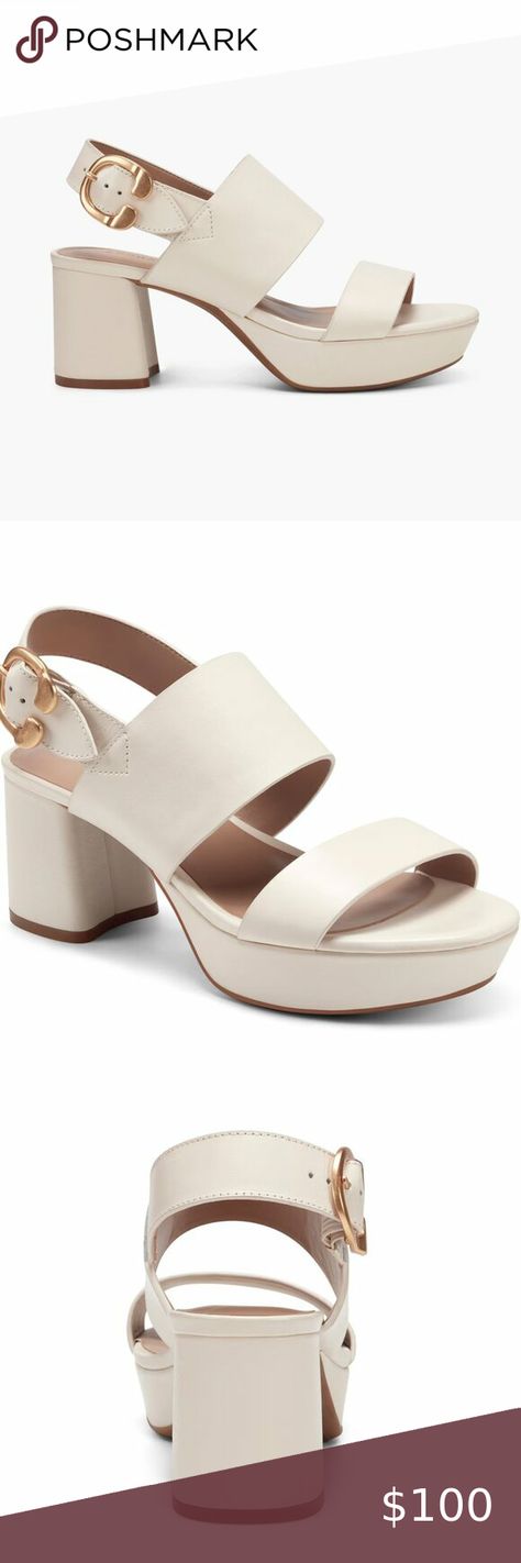 Aerosoles Camera Platform Sandal (NEW), Eggshell, Size 8W Aerosoles Camera, Aerosoles Shoes, Egg Shells, Shoe Box, Platform Sandals, Leather Upper, Buckle, Sandals, Brand New