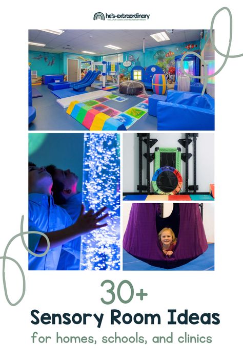 Creating A Sensory Room, Sensory Room Color Ideas, Large Motor Room Ideas, Sensory Seeker Room, Sensory Room Decor Ideas, Quiet Sensory Room, Sensory Room On A Budget, Sensory Room For Preschool, Sensory Wall For Adults