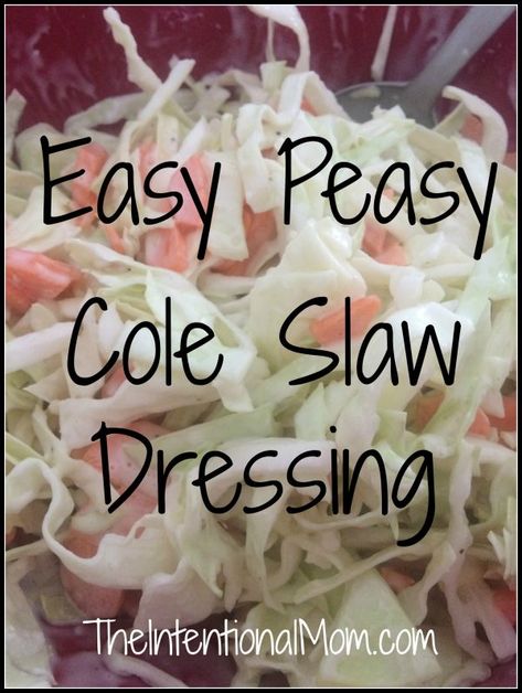 easy peasy slaw dressing Quick Coleslaw, Homemade Coleslaw Dressing, Coleslaw Dressing Recipe, Best Coleslaw Recipe, Homemade Slaw, Easy Coleslaw, Coleslaw Recipe Easy, Slaw Dressing, Coleslaw Dressing