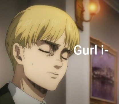 Armin Reaction Pic, Aot Reaction Pic, Anime Reaction Pics, Anime Reaction, Aot Funny, Connie Springer, Aot Memes, Anime Mems, Attack On Titan Funny