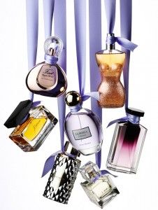 Fragrance editorial. Perfumes hanging from ribbons. Featuring perfumes by Vans Cleef and Arples, Dolce and Gabbana and Jean Paul Gaultier perfume. Still life photography by David Parfitt David Parfitt, Fragrance Editorial, Fragrance Photography, Perfume Photography, Cosmetics Photography, Product Photographer, Photographer Advertising, Photoshoot Idea, Beauty Products Photography