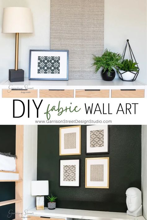 Framed Placemats Wall Hangings, Diy Fabric Wall Panels, Fabric Wrapped Canvas, Sample Fabric Projects Ideas, Framing Fabric Wall Art, Diy Framed Fabric Wall Art, Diy Textile Art, Framed Fabric Wall Art Ideas, Fabric Wall Art Diy