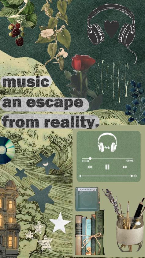 Music :escape from reality ✨ Escape From Reality Wallpaper, Escape From Reality Aesthetic, Escape Reality Aesthetic, Escaping Reality Aesthetic, Escapism Aesthetic, Escaping Reality, Escape From Reality, Music Is My Escape, Gothic Wallpaper