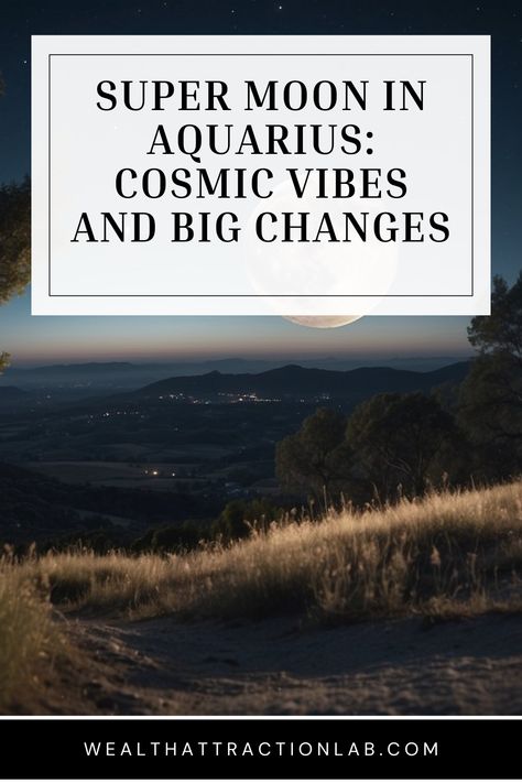 Feeling a little out of balance? The upcoming Supermoon in Aquarius might be just what you need. Peaking on August 1, this celestial event promises a spectacular view in the night sky. This Full Moon in Aquarius is set to inspire you to think outside the box and embrace new adventures. Perfect for those summer nights of exploration and making lasting memories.



Aquarius is known for its innovative and independent spirit, making thi...

#LawofAttraction #MoneyManifestation #Numerology #Horoscop Full Moon Aquarius, Moon In Aquarius, Super Moon, Moon Magic, Natal Charts, Practical Magic, New Moon, New Hobbies, New Adventures