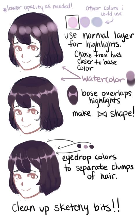 Happy Designs — Tutorial on how I color hair! It’s very stylized,... Draw Tutorial, Different Hair, Digital Painting Tutorials, Guided Drawing, Anime Drawings Tutorials, Drawing Tutorials, Art Tutorials Drawing, Foodie Travel, Digital Art Tutorial