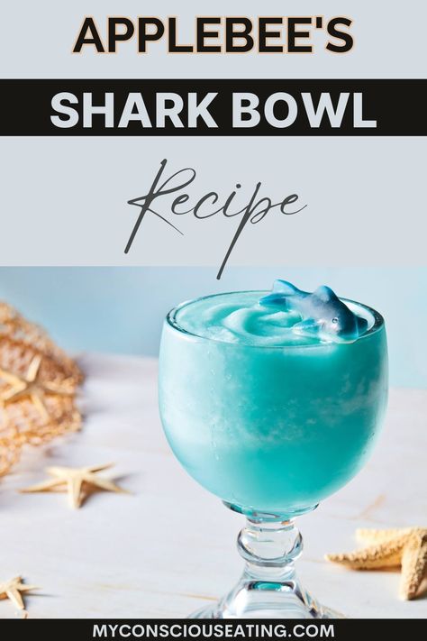 Tropical blue cocktail Shark Bowl Drink Applebees, Applebees Shark Bowl Drink Copycat, Shark Bowl Drink Recipe, Blue Shark Drink, Shark Drink, Shark Bowl, Fishbowl Drink, Virgin Margarita, Survivor Party