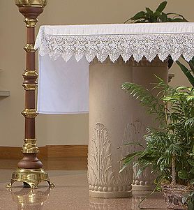 Make It Yourself Church Linen Embroidery Kits Communion Table, Communion Sets, Church Altar, Nottingham Lace, Linen Embroidery, Hand Embroidery Kits, Altar Table, Fibre And Fabric, Altar Cloth