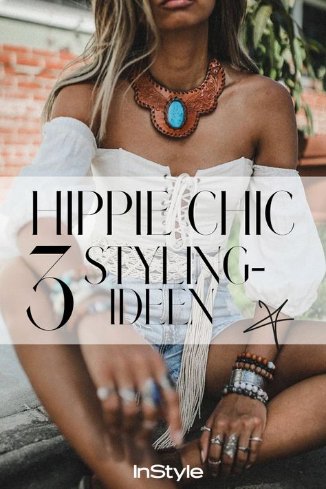 Sommerzeit ist Hippiezeit! Wann, wenn nicht jetzt können wir Maxikleider, Häkeltops und Co. besser tragen? Eben! Hier drei Hippie-Looks für den Sommer. #hippie #boho #styling #looks #outfits #instyle #instylgermany ©  AUDRIESTORME/INSTAGRAM Modern Hippie Fashion, Festive Outfits Christmas, Christmas Outfits Ideas, Festival Outfit Ideas, Modern Hippie Style, Boho Festival Outfit, Leeds Festival, Festival Outfit Inspiration, Festive Outfits