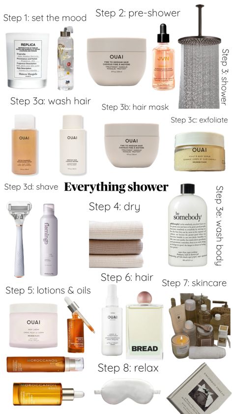 The routine that will leave you looking and smelling amazing! #everythingshower #ouai #shower #aesthetic #clean #itgirl #pintrest Shower Aesthetic, Healthy Hair Routine, Luxurious Hair, Aesthetic Clean, Beauty Routine Tips, The Routine, Shower Skin Care, Body Care Routine, Girl Tips