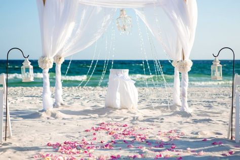 White Panama City Beach Wedding Destin Beach Wedding, Panama City Beach Wedding, Weddings In Florida, Beach Wedding Men, Beach Wedding Aisles, Beach Wedding Bridesmaid Dresses, Diani Beach, Dream Beach Wedding, Panama City Beach Florida