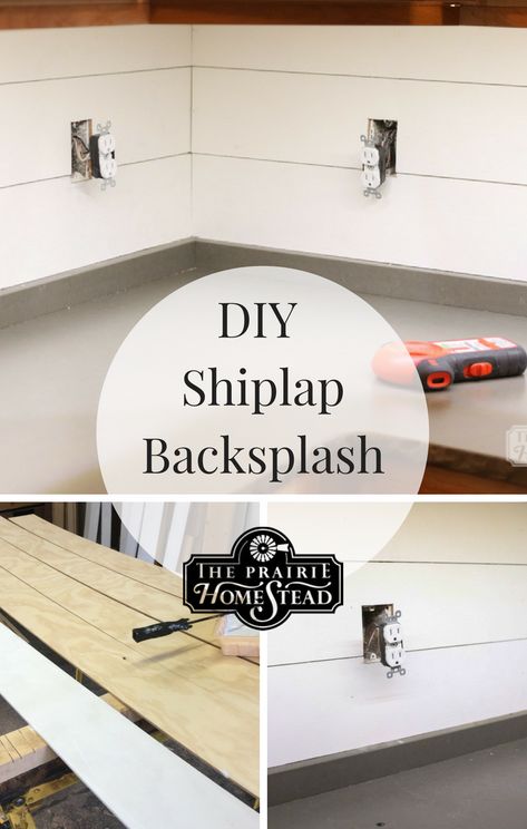 Kitchen Outside, Farmhouse Kitchen Diy, Remodel Hacks, Shiplap Kitchen, Shiplap Backsplash, Diy Shiplap, Diy Backsplash, Diy Kitchen Renovation, Diy Kitchen Decor