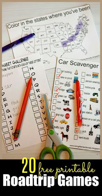 Roadtrip Games, Printable Road Trip Games, 123 Homeschool 4 Me, Printable Road, Kids Travel Activities, Trip Games, Road Trip Activities, Road Trip Snacks, Road Trip Games