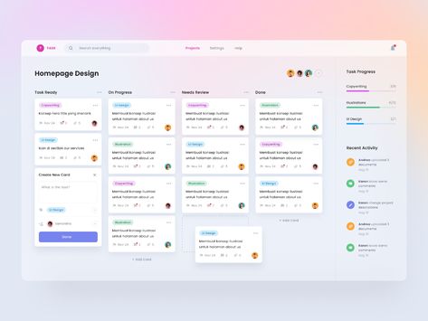 Task Management Dashboard, Task Management App, Project Management Dashboard, Login Page Design, Web Design User Interface, Ui Design Principles, Ui Design Dashboard, App Design Layout, Org Chart