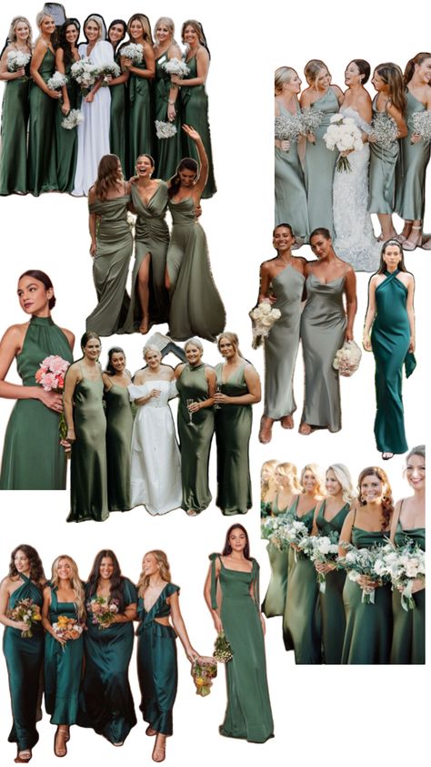 Dark Green Bridesmaid Dresses, Shades Of Dark Green, Dark Green Bridesmaid, Dark Teal Green, Green Bridesmaid, Different Shades Of Green, Green Bridesmaid Dresses, Light And Dark, Bridesmaids Dresses