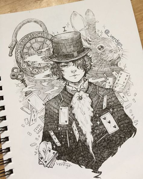 Magician Art, Bel Art, Art Mignon, Arte Sketchbook, Art Et Illustration, Arte Fantasy, Ink Illustrations, Cool Art Drawings, Art Anime