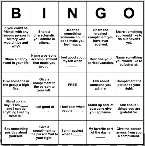 Self-esteem Bingo Group Therapy Activities, Work Building, Self Esteem Worksheets, Self Esteem Activities, Therapy Games, School Social Work, Therapeutic Activities, Counseling Activities, Child Therapy