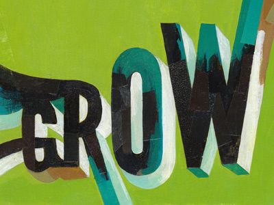 Grow Grow Typography, Kinetic Type, 3d Type, Shirt Inspiration, Hand Drawn Type, Inspirational Typography, Logo Project, Never Grow Up, Typography Letters