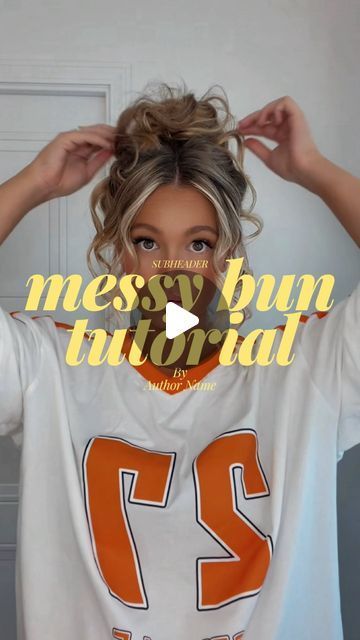 Lexie Marie on Instagram: "Messy Bun Tutorial➰🍑✨" Long Hairstyles Quick And Easy, Easy Updos For Moms, Easy Hairstyles For Work Medium, Messy Up Hairstyles, Neat Messy Bun, Easy Wedding Updos For Long Hair Tutorials, Easy Hair Upstyles, Going Out Bun Hairstyles, Cute Easy Messy Hairstyles