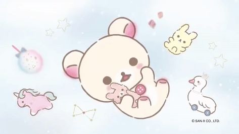 Discover & share this Cute GIF with everyone you know. GIPHY is how you search, share, discover, and create GIFs. Korilakkuma Wallpaper, Rilakkuma Wallpaper, Matching Wallpaper, Cartoon Bear, Rilakkuma, Background Pictures, Gif, Animals