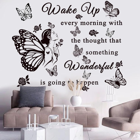 Painting Rooms, Wall Decal Quotes Inspirational, Women Bedroom, Wall Art Vinyl, Inspirational Quote Wall, Inspirational Wall Decals, Quote Decals, Wall Decor Quotes, Woman Bedroom