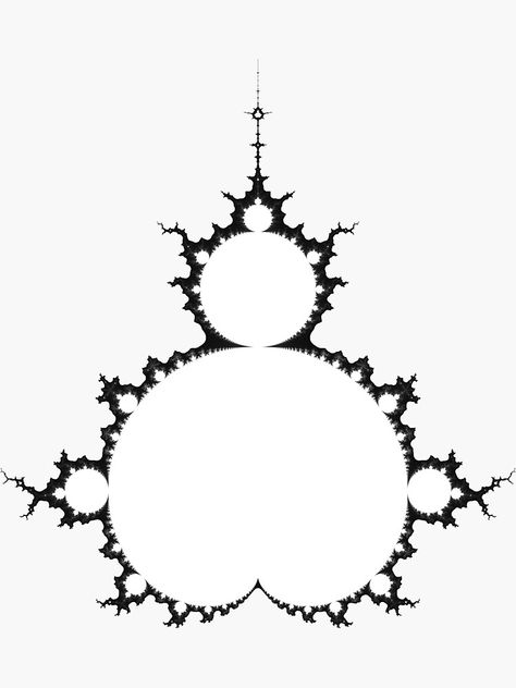 "Mandelbrot fractal" Sticker for Sale by isza | Redbubble Fractal Art Tattoo, Fractal Tattoo Design, Fractal Tattoo Sacred Geometry, Mandelbrot Set Tattoo, Mandelbrot Tattoo, Mandelbrot Fractal Tattoo, Fractal Tattoo, Golden Ration, Fractals In Architecture