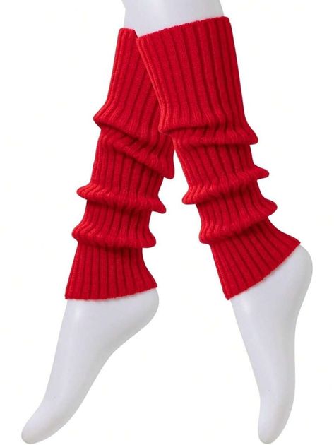 Gender:Women \nGender:Unisex \nGender:Couple \nColor:Red \nPattern Type:Plain \nMaterial:Knitted Fabric \nComposition:90% Nylon \nComposition:10% Elastane \nCare Instructions:Hand wash or professional dry clean \n Leg Warmer Socks, Dance Women, Knit Leg Warmers, Leg Warmer, Warm Socks, Women Legs, Leg Warmers, Knitted Fabric, Fall Winter