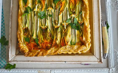 Florabundance - A Zucchini Flower Tart!