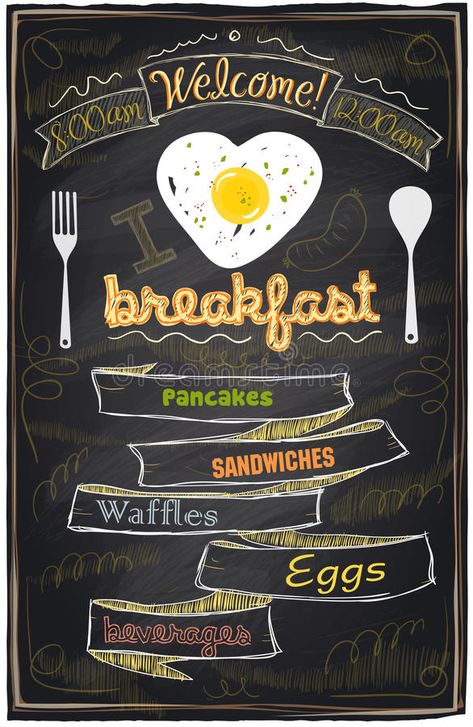 Breakfast Menu Design, Chalk Menu, Cafe Menu Design, Breakfast Cafe, Menu Boards, Menu Board, Breakfast Menu, Chalkboard Sign, Cafe Menu