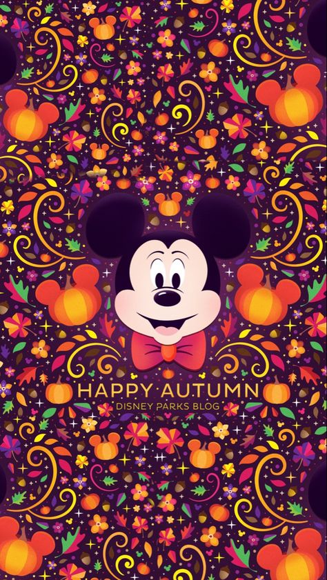 Disney Autumn Wallpaper, Disney Fall Wallpaper, Fall Mickey Mouse, Disneyland Iphone Wallpaper, Disney Autumn, Disney Characters Christmas, Disney Fall, Happy Thanksgiving Pictures, Disney Thanksgiving