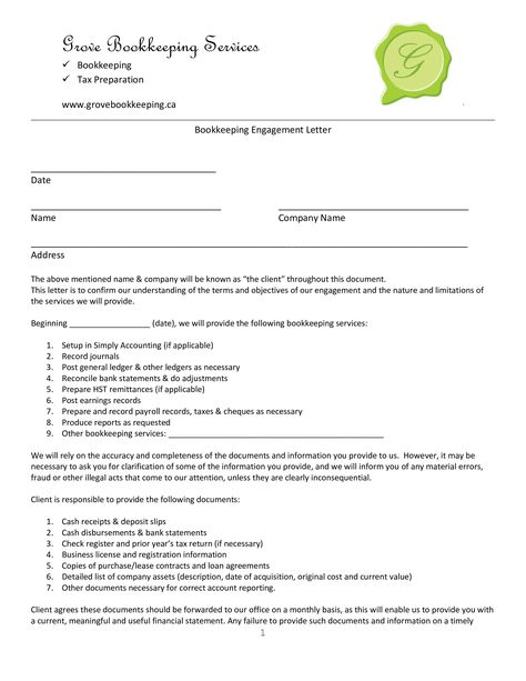 Bookkeeping Engagement Letter - How to write a Bookkeeping engagement letter? Download this Bookkeeping engagement letter template now! Free Bookkeeping Courses, Engagement Letter, Accounting Tips, Accounting Basics, Online Bookkeeping, Business Bookkeeping, Business Letter Template, Small Business Bookkeeping, Bookkeeping Business